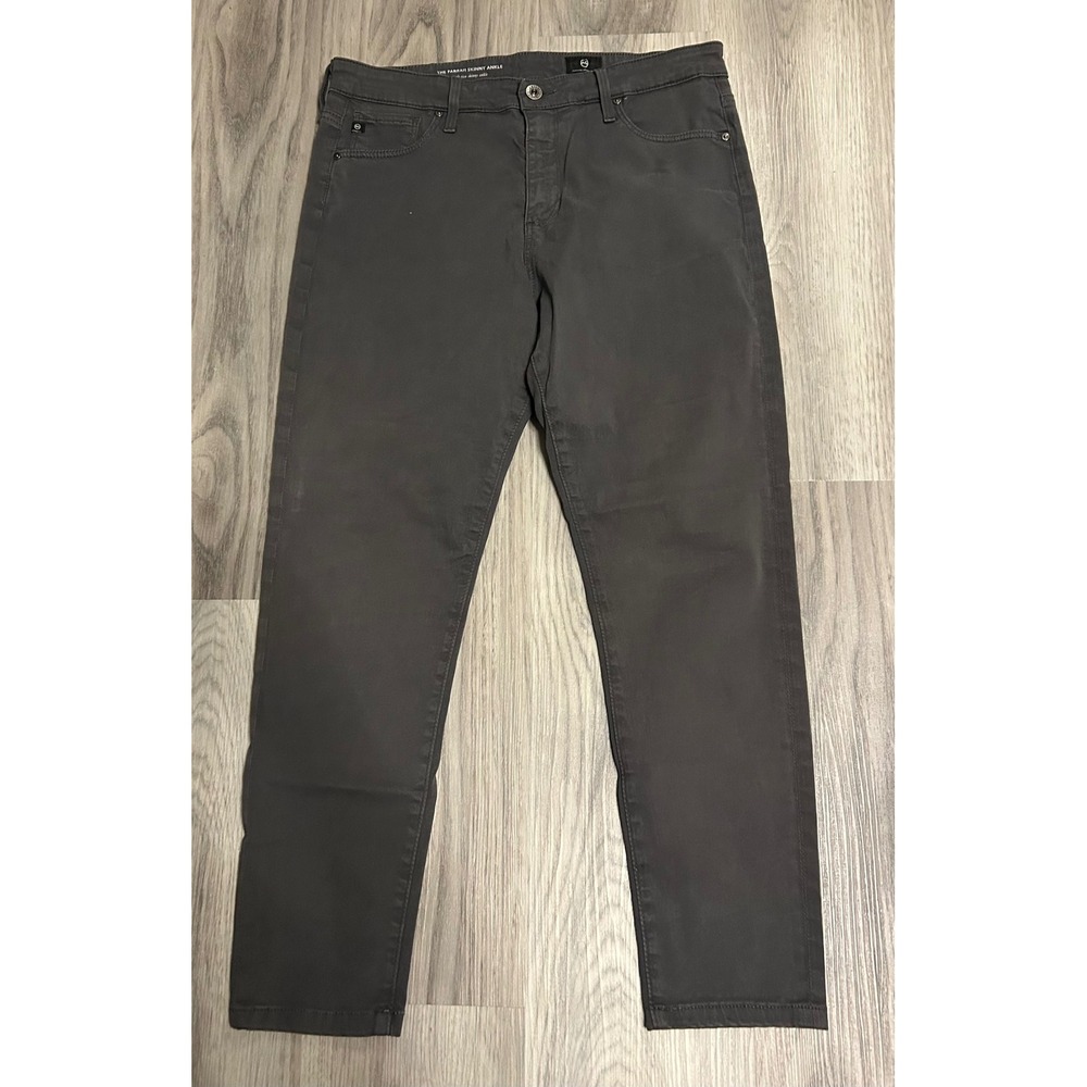 AG Adriano Goldschmied Farrah Skinny Ankle Jeans Grey High Rise Size 32R denim